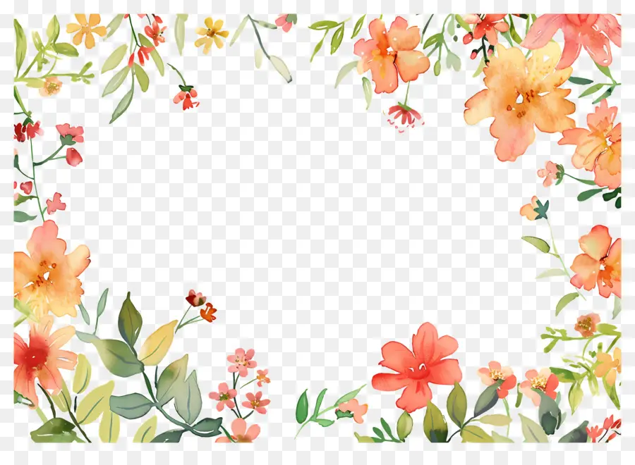 Fond Floral，Bordure Florale PNG