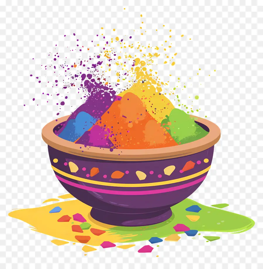 Fond De Holi，Poudres Colorées PNG