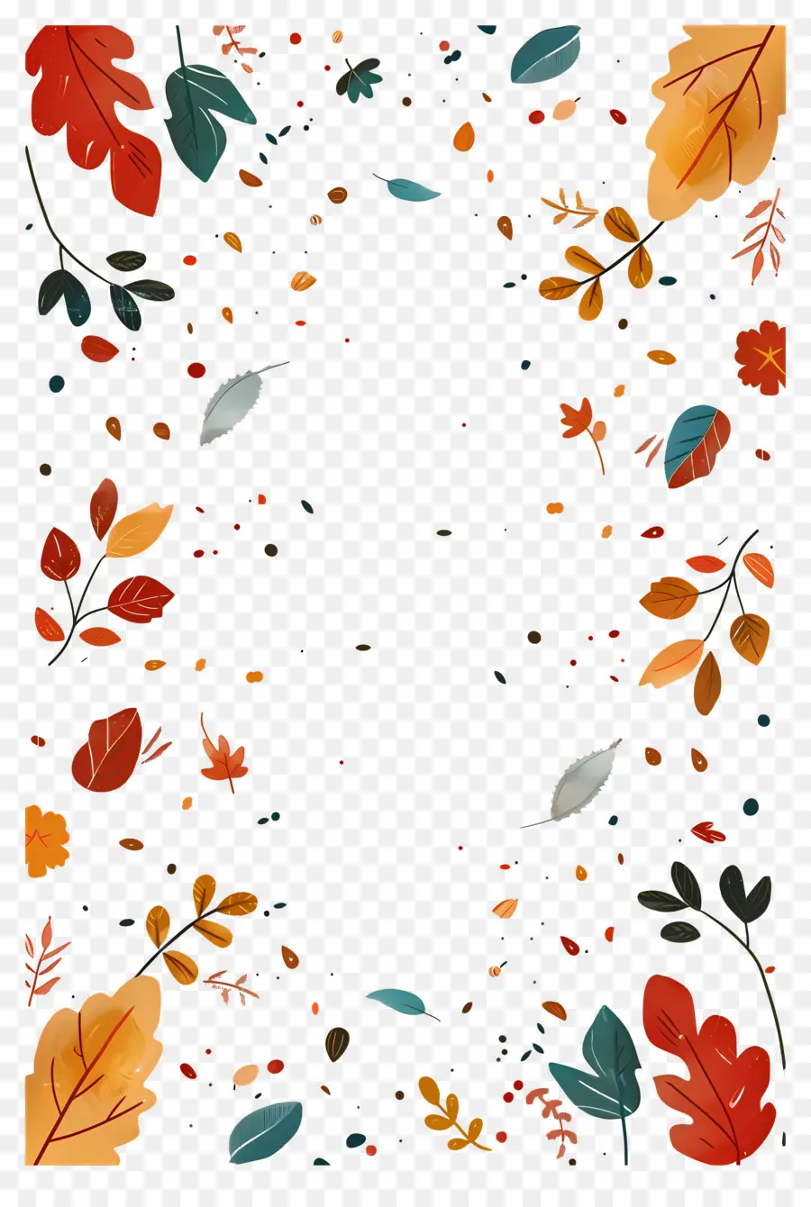 Fond D'automne，Feuilles D'automne Colorées PNG