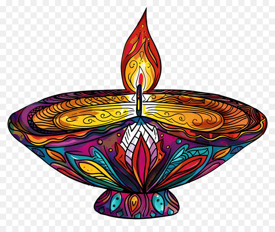 Diwali Diya，Diya Artistique PNG