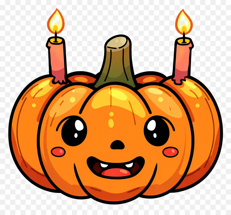 Bougies D'halloween，Citrouille PNG