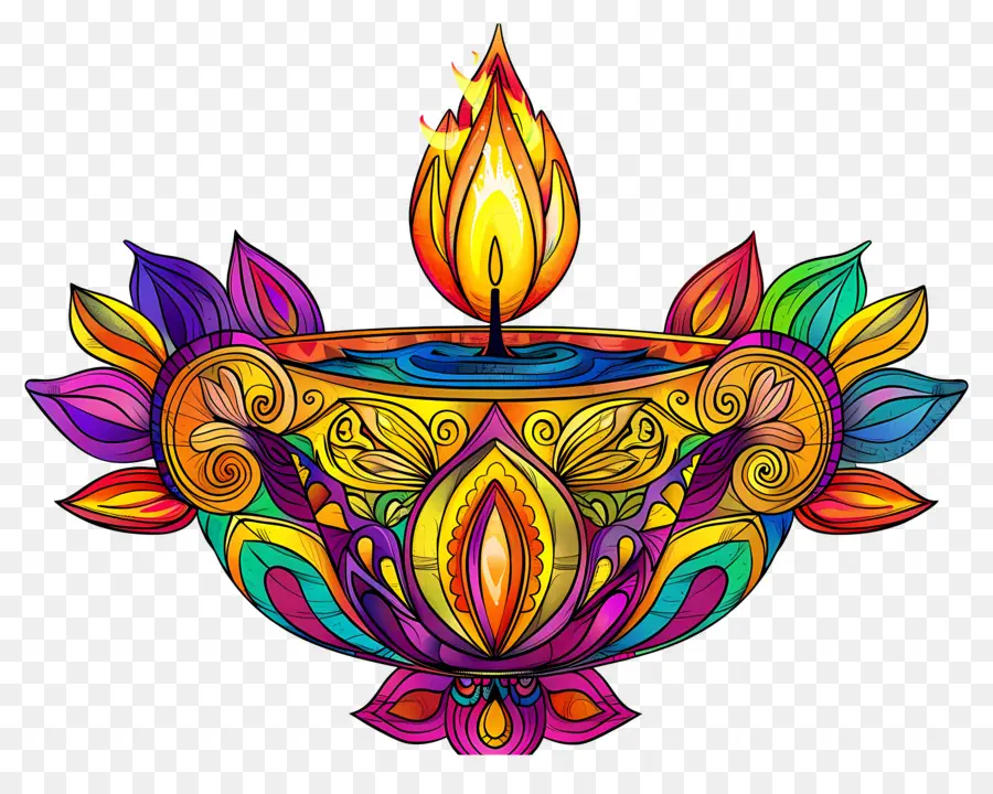 Diwali Diya，Diya Artistique PNG