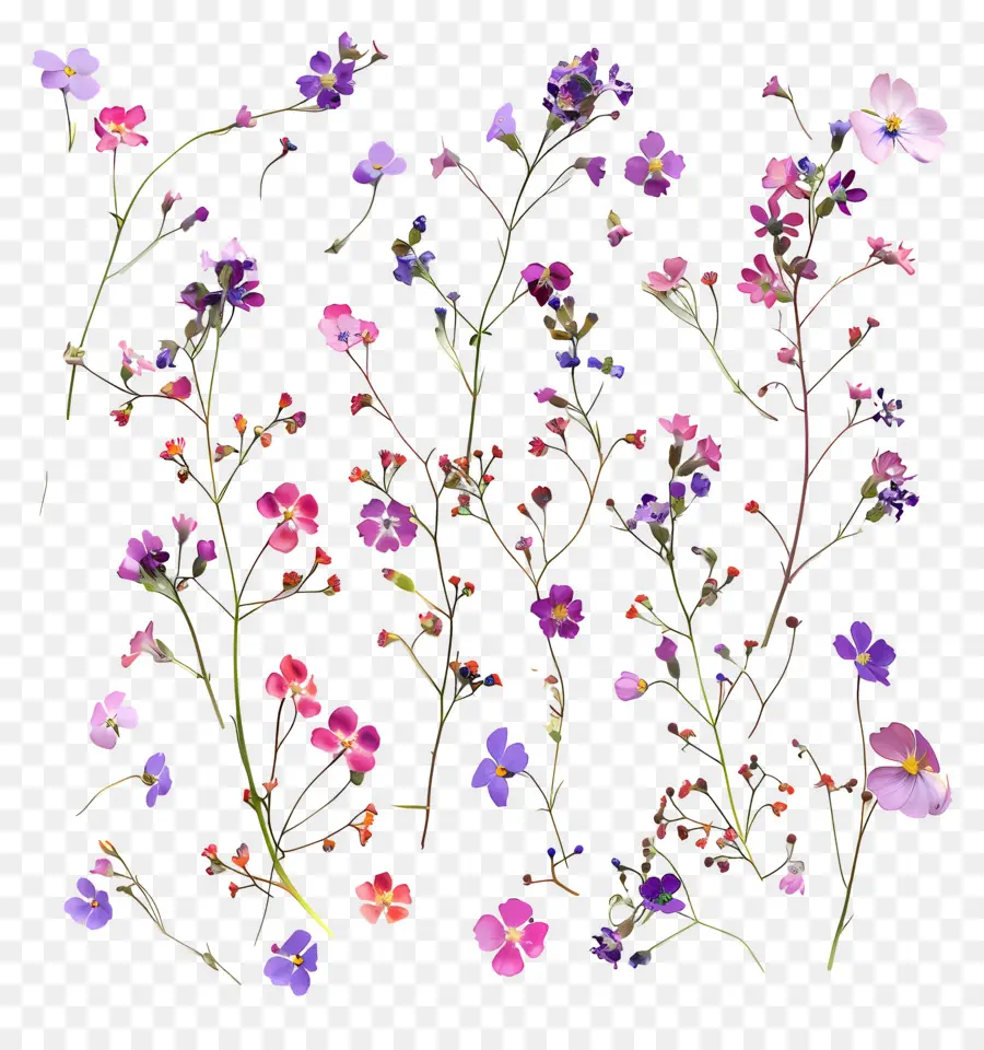 Fond De Fleurs，Fleurs Colorées PNG