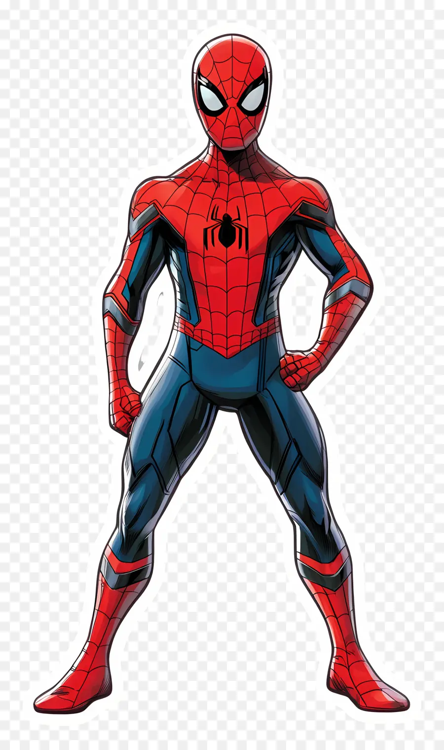 Spiderman Debout，Pose De Spider Man En Action PNG