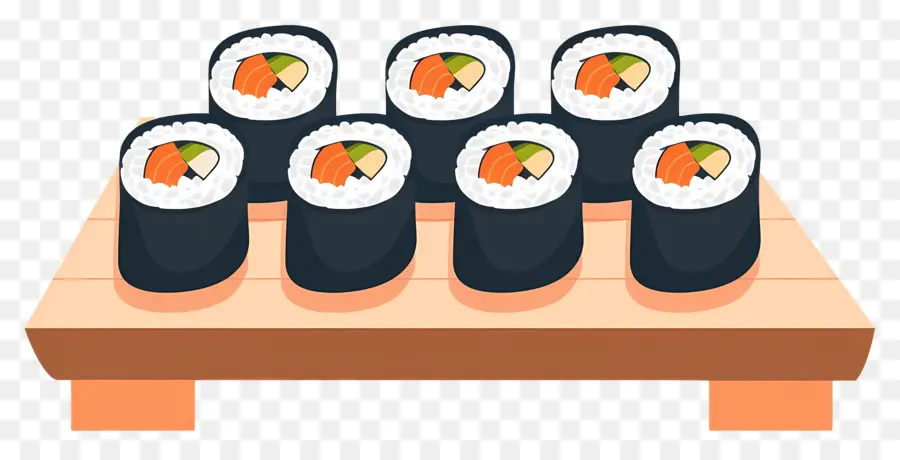 Rouleau De Sushi，Plateau De Sushis PNG