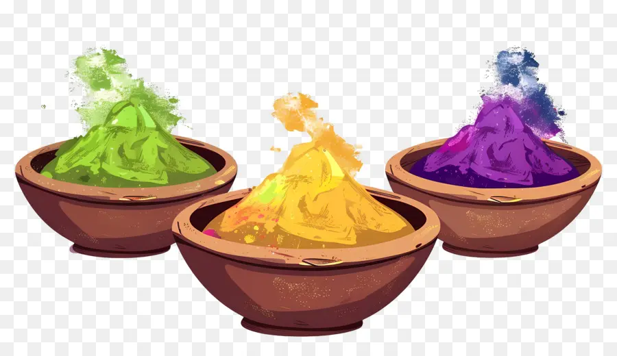 Fond De Holi，Poudres Colorées PNG