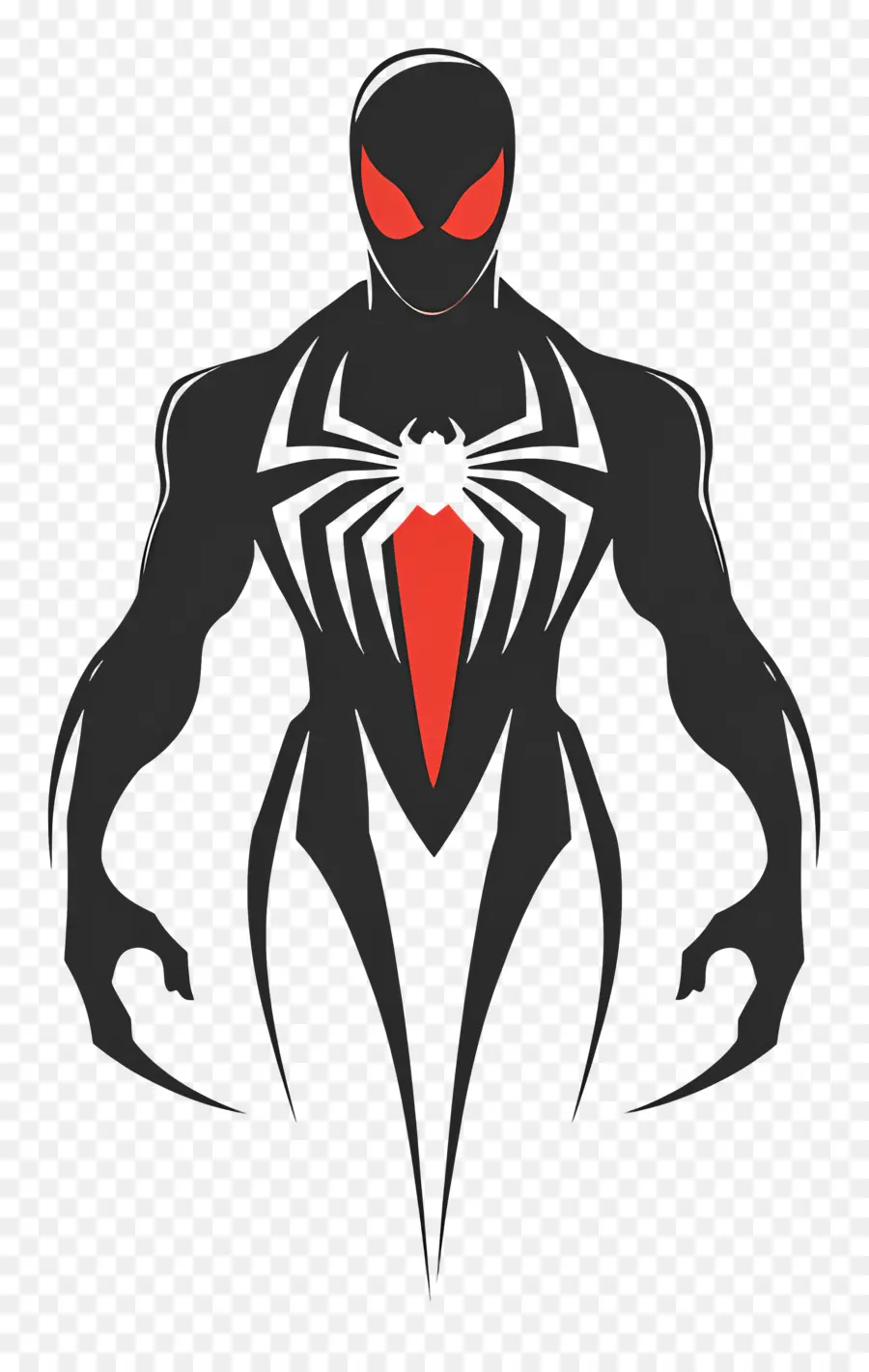 Spiderman Debout，Silhouette Noire De Spider Man PNG