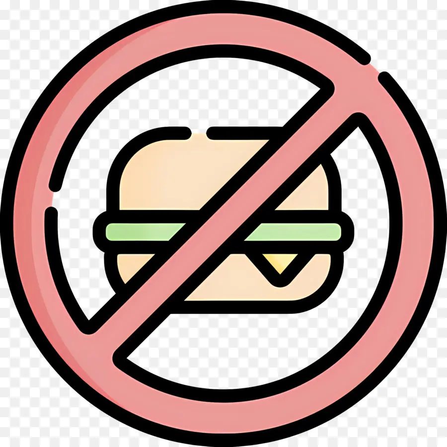 Pas De Nourriture，Aucun Signe De Hamburger PNG