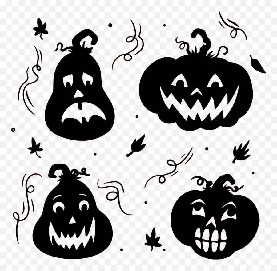 Milk Shake D'halloween，Visages De Citrouille PNG