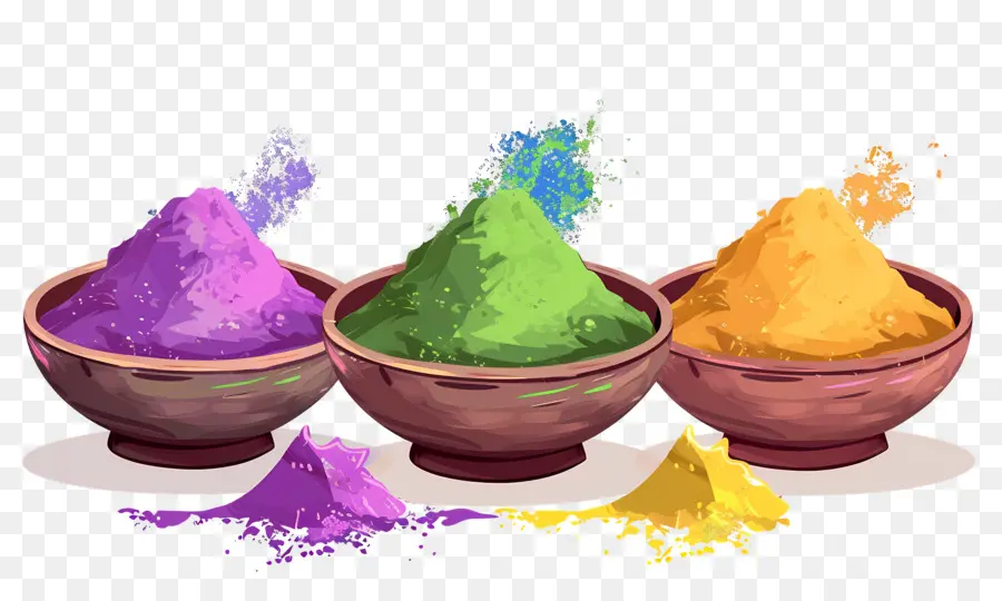 Fond De Holi，Poudres Colorées PNG