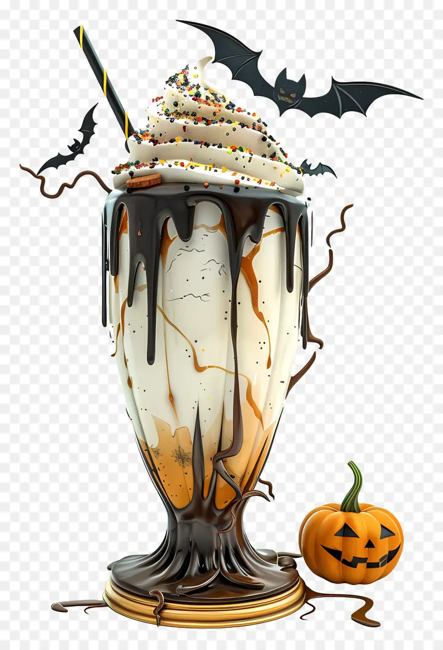 Milk Shake D'halloween，Milk Shake à La Citrouille PNG