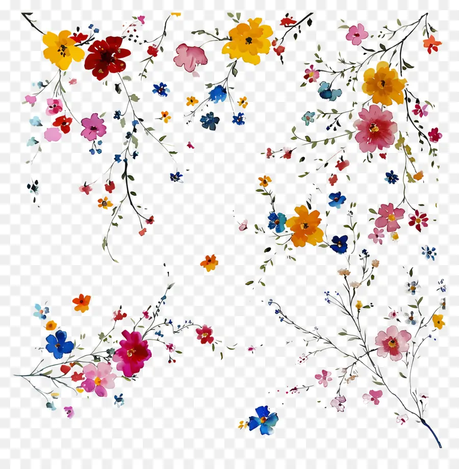 Fond De Fleurs，Motif Floral PNG