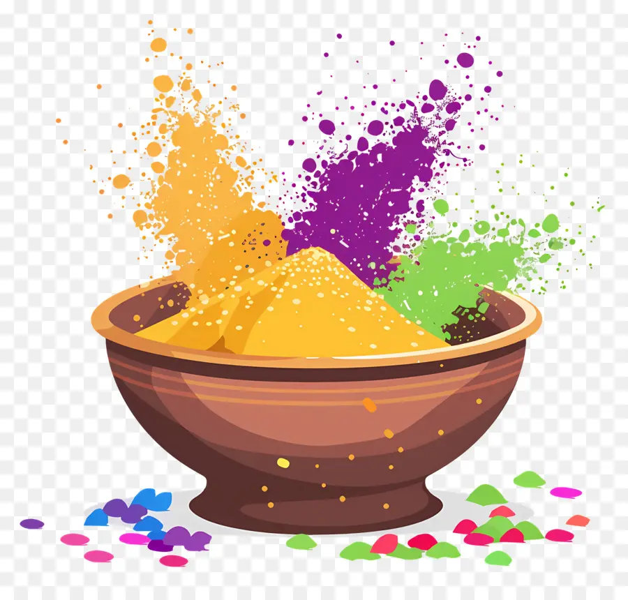 Fond De Holi，Poudres Colorées PNG