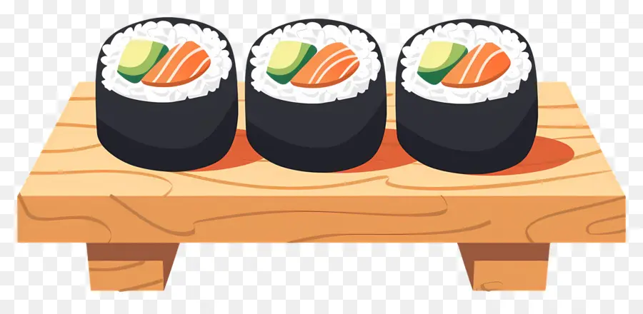 Rouleau De Sushi，Rouleaux De Sushi à Bord PNG