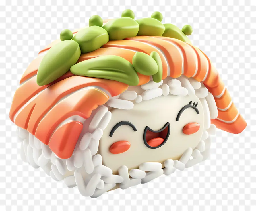 Sushis De Dessin Animé，Sushis Aux Légumes PNG