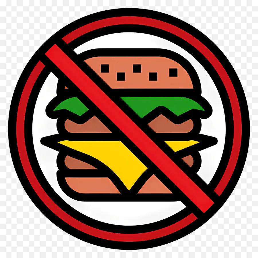 Pas De Nourriture，Aucun Signe De Hamburger PNG