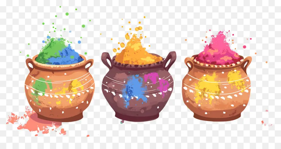 Fond De Holi，Poudres Colorées PNG