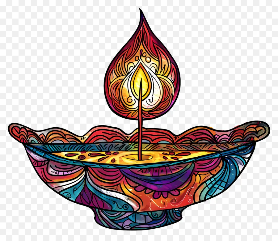 Diwali Diya，Diya Artistique PNG