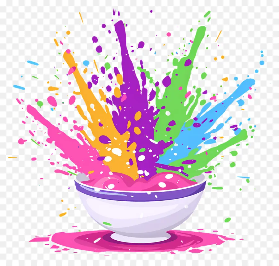 Fond De Holi，Éclaboussure De Couleur PNG