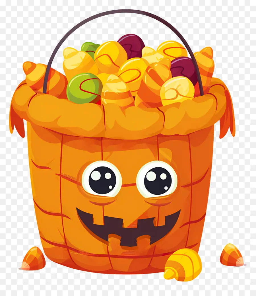 Panier D'halloween，Seau à Citrouille PNG