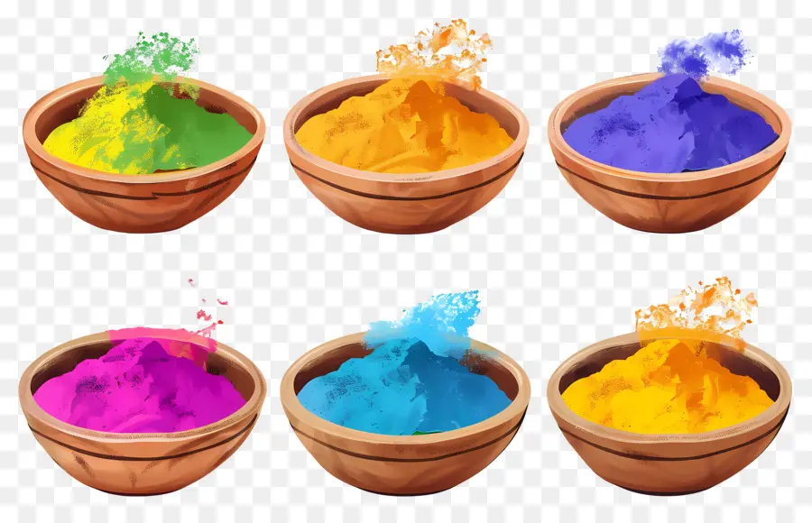 Fond De Holi，Poudres Colorées PNG