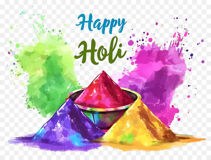 Fond De Holi，Poudres Colorées PNG