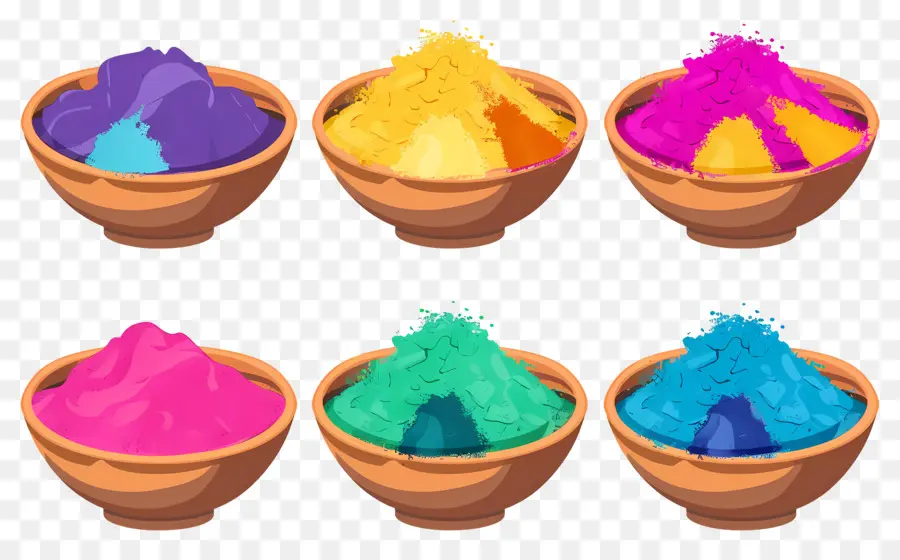 Fond De Holi，Poudres Colorées PNG