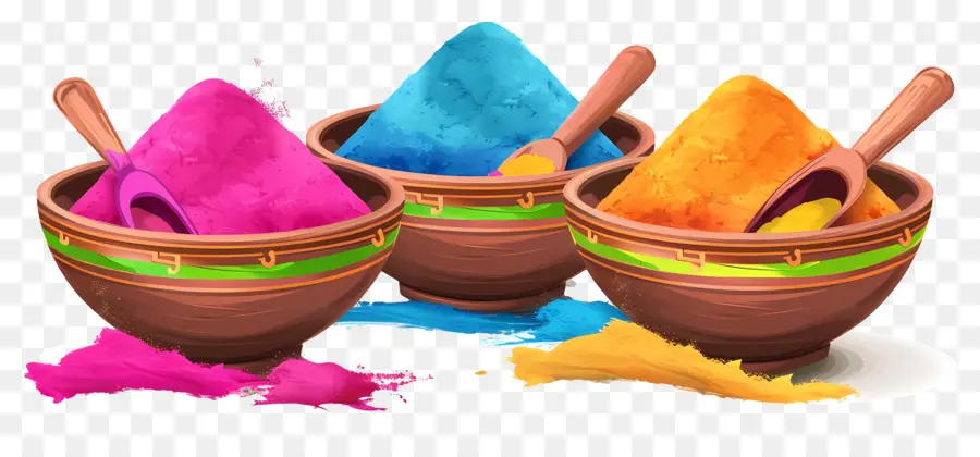 Fond De Holi，Poudres Colorées PNG