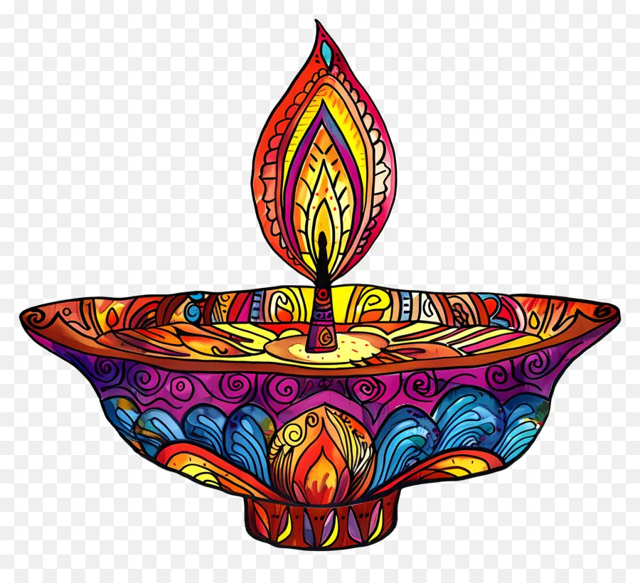 Diwali Diya，Diya Artistique PNG