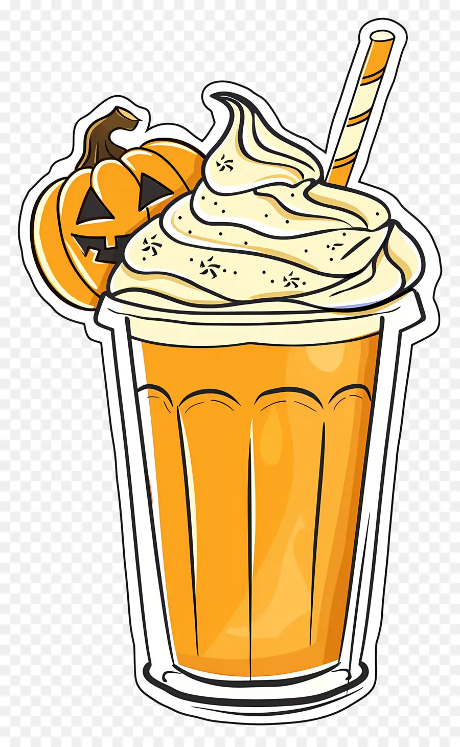 Milk Shake D'halloween，Milk Shake à La Citrouille PNG