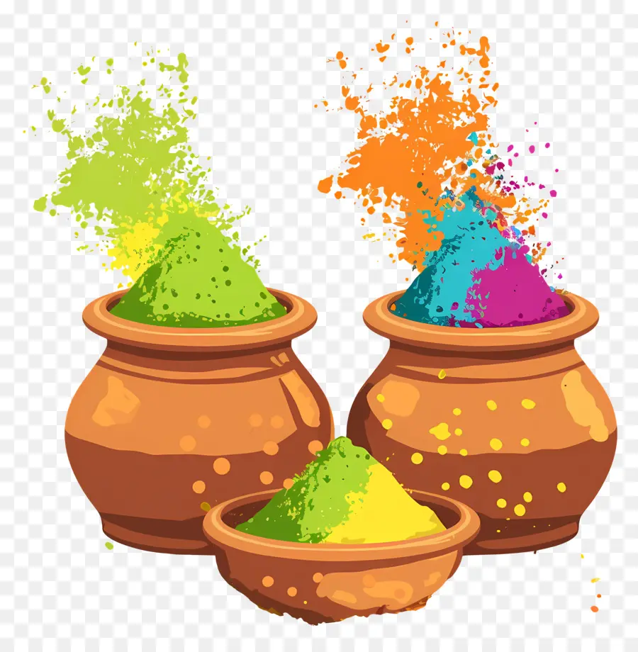 Fond De Holi，Poudres Colorées PNG