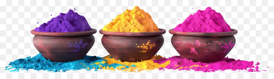 Fond De Holi，Poudres Colorées PNG