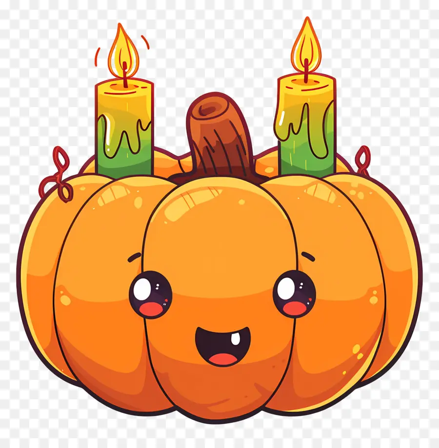 Bougies D'halloween，Citrouille PNG