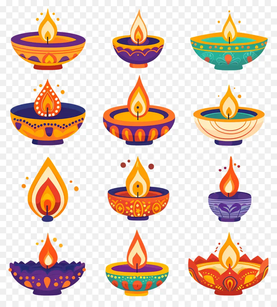 Bougie De Diwali，Diya Décoratif PNG