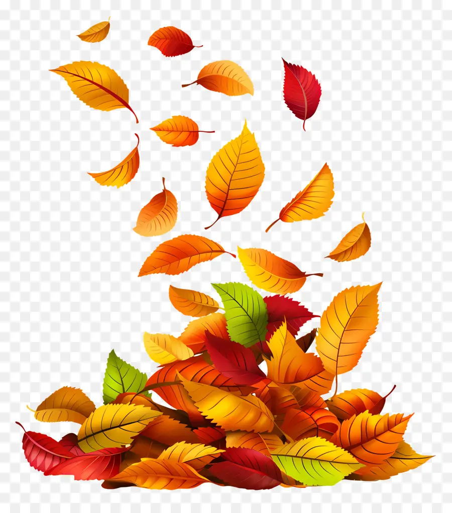 Feuilles Flottantes，Feuilles D'automne PNG