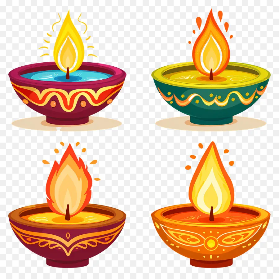 Bougie De Diwali，Diya Décoratif PNG