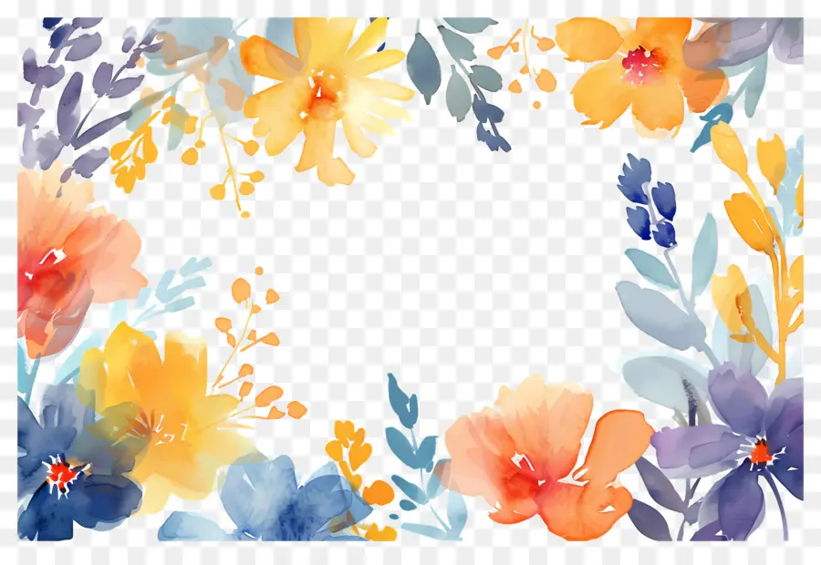 Fond Floral，Bordure Florale PNG