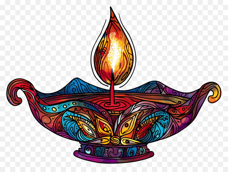 Diwali Diya，Diya Artistique PNG