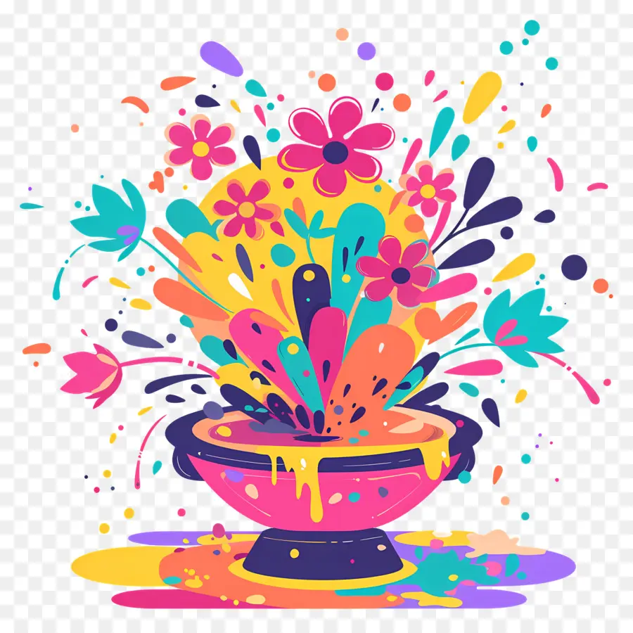 Fond De Holi，Bol Coloré PNG