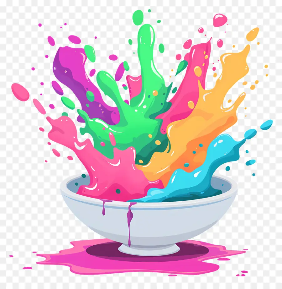 Fond De Holi，Éclaboussure De Couleur PNG