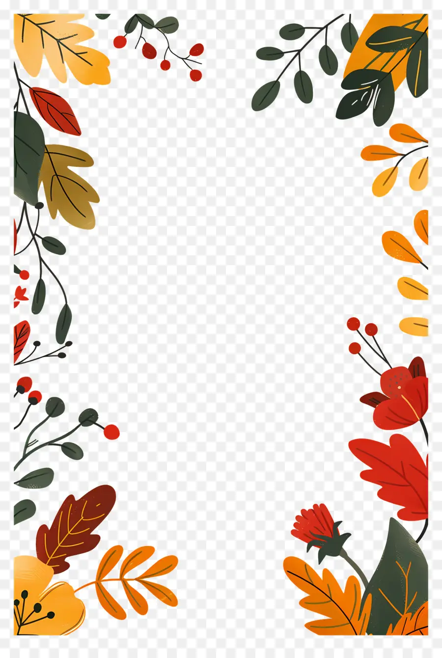 Fond D'automne，Feuilles D'automne Colorées PNG