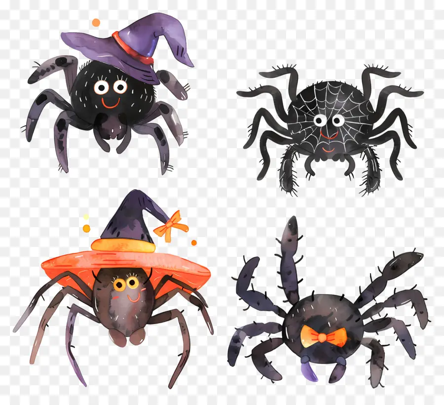 Araignées D'halloween，Araignées Effrayantes PNG