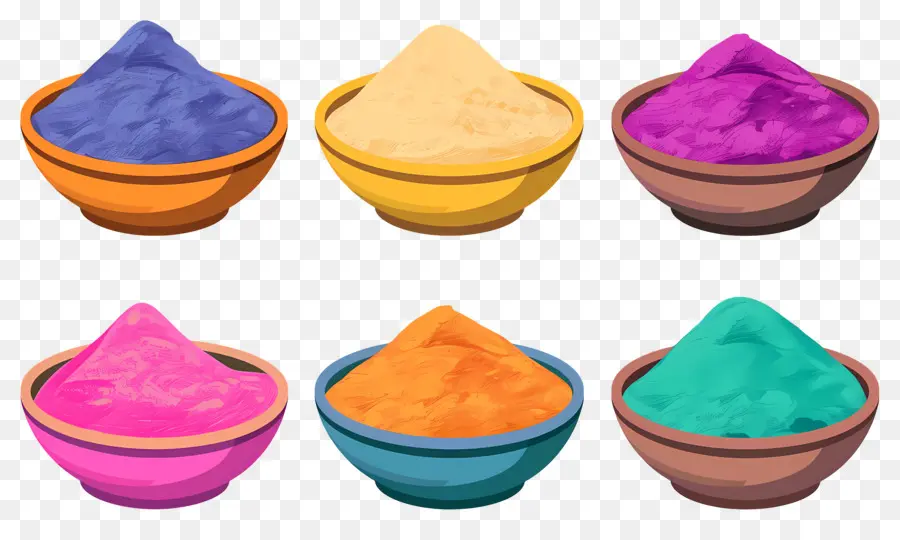 Fond De Holi，Poudres Colorées PNG