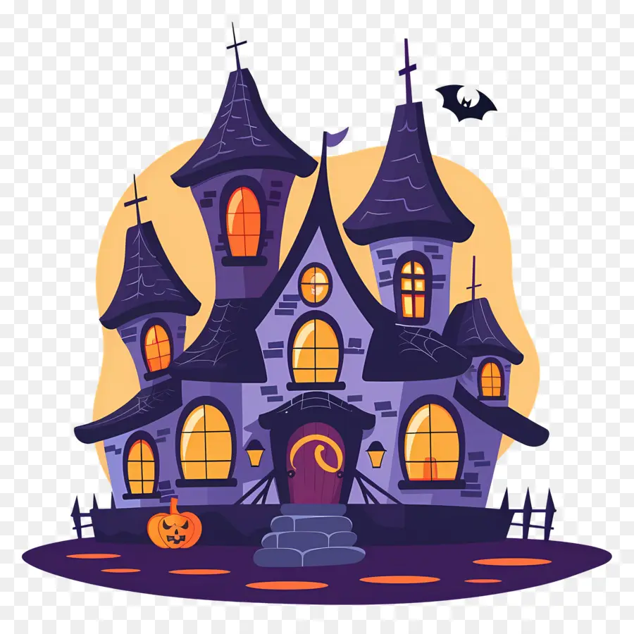 Ville D'halloween，Maison Hantée Sombre PNG