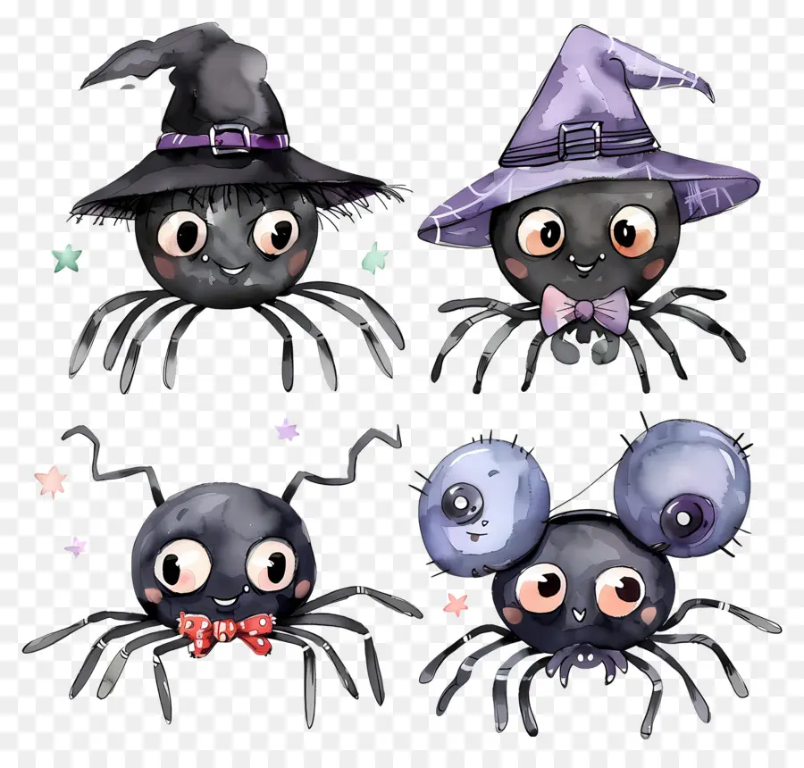 Araignées D'halloween，Chapeaux PNG