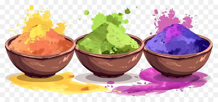 Fond De Holi，Poudres Colorées PNG