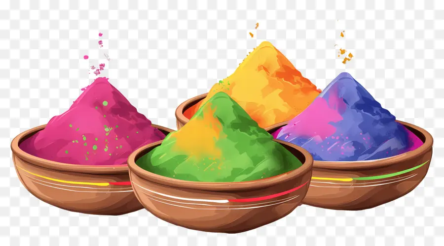 Fond De Holi，Poudres Colorées PNG