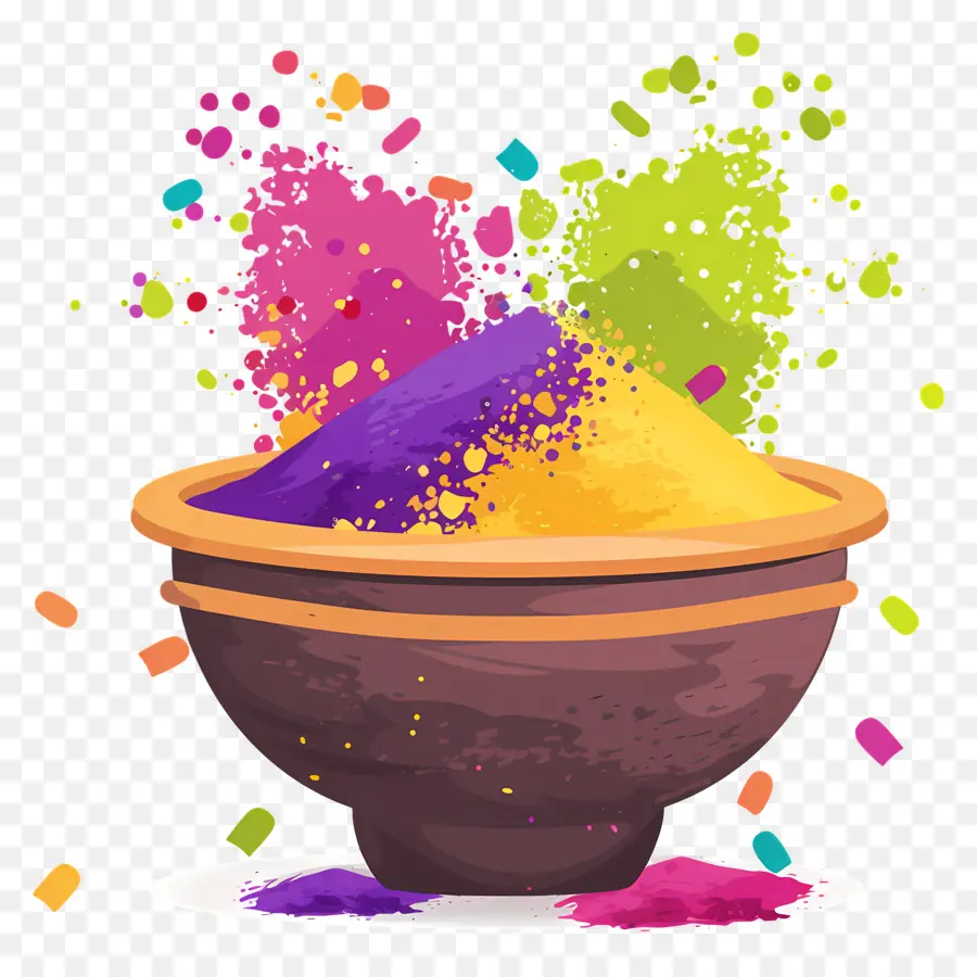 Fond De Holi，Poudres Colorées PNG