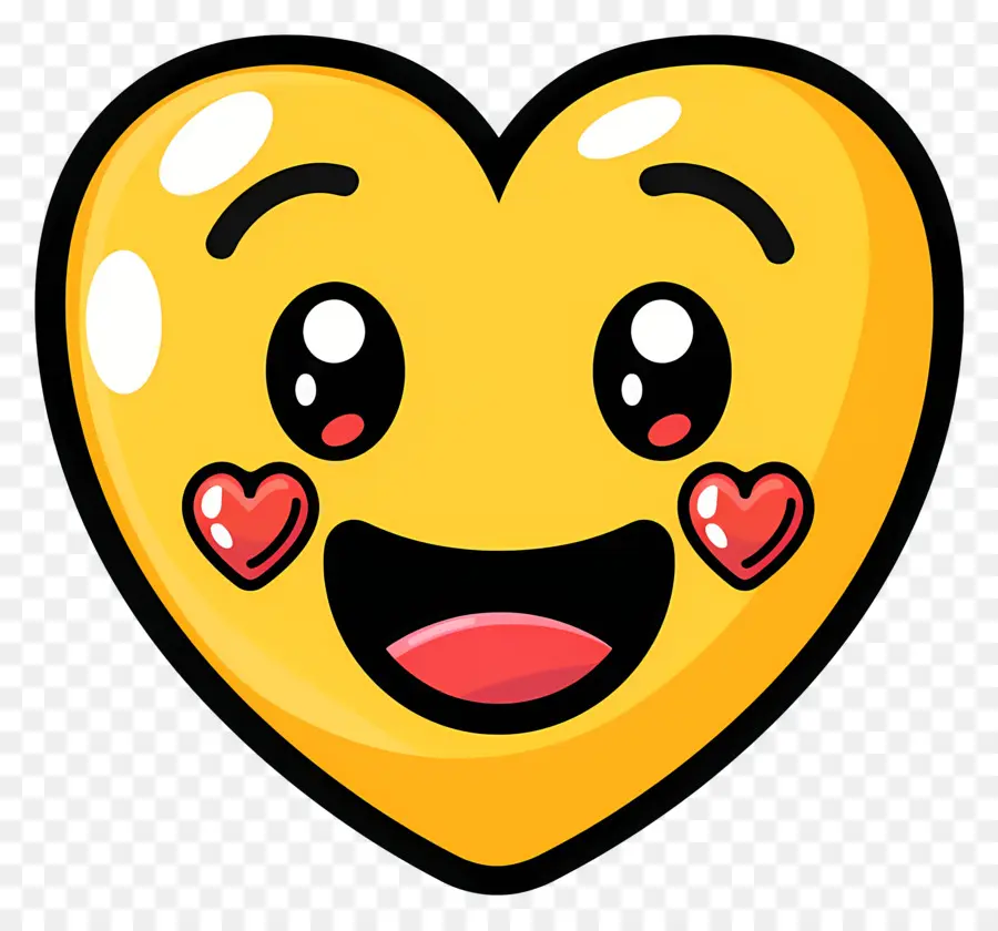 Bisou Smiley，Emoji Coeur PNG