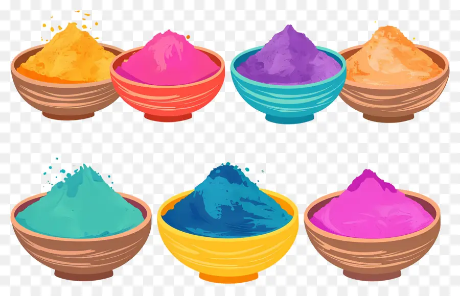 Fond De Holi，Poudres Colorées PNG